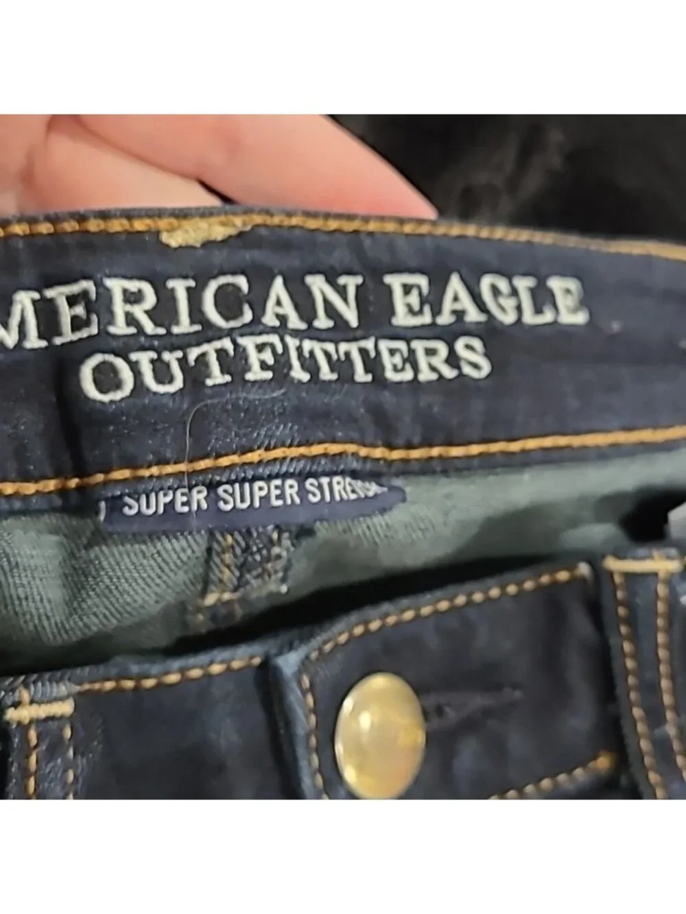 American eagle super super stretch dark wash jeggings